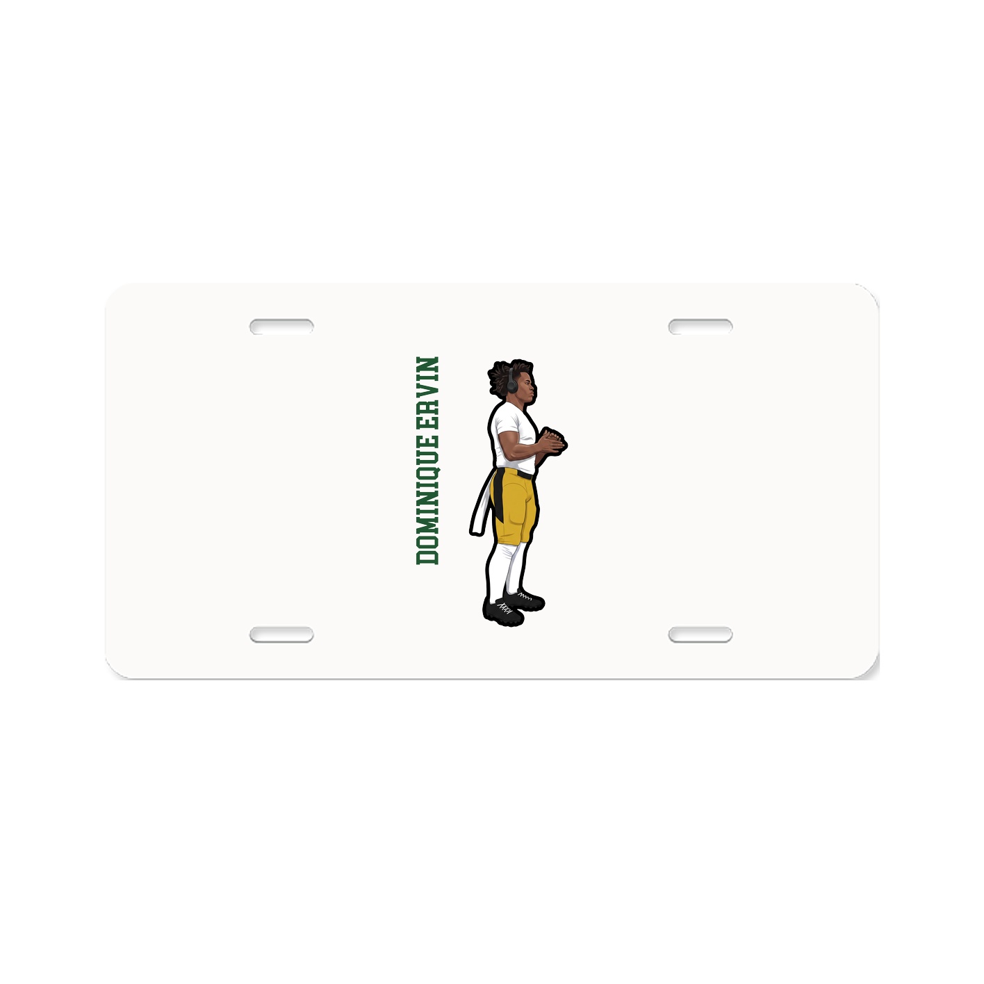 License Plate — Name Vertical in Classic