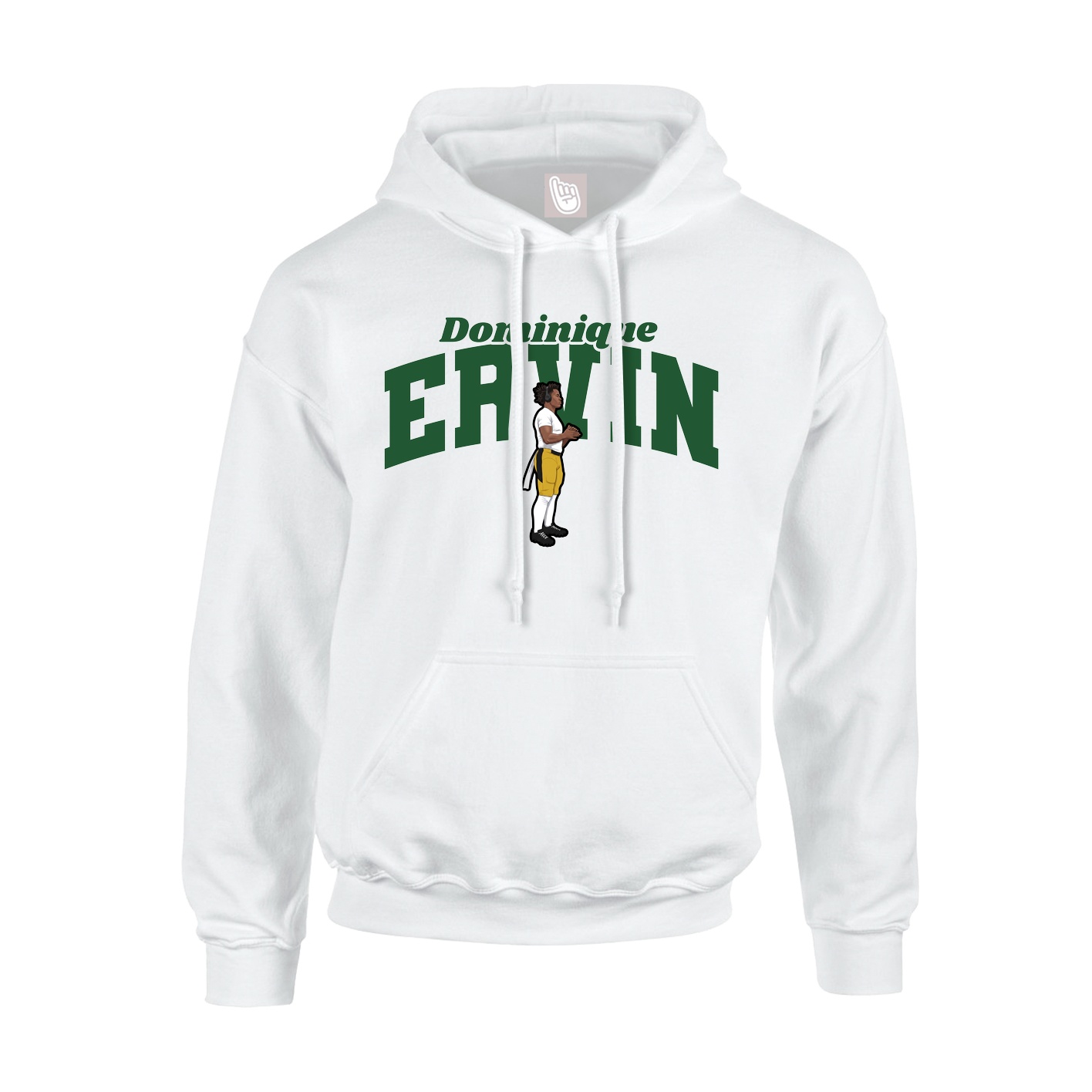 Youth Hoodie — Signature Arch in White