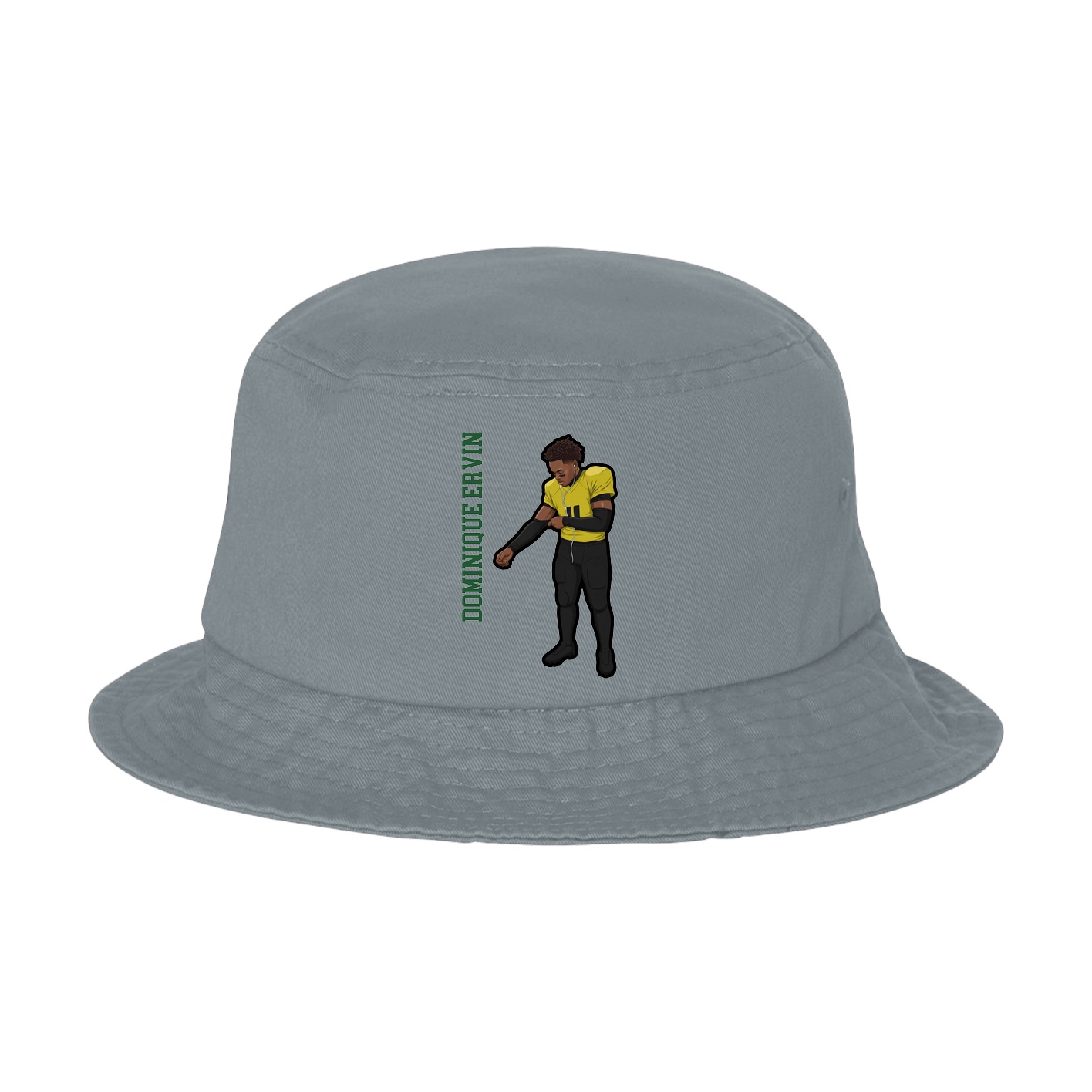 Bucket Cap — Name Vertical in Grey