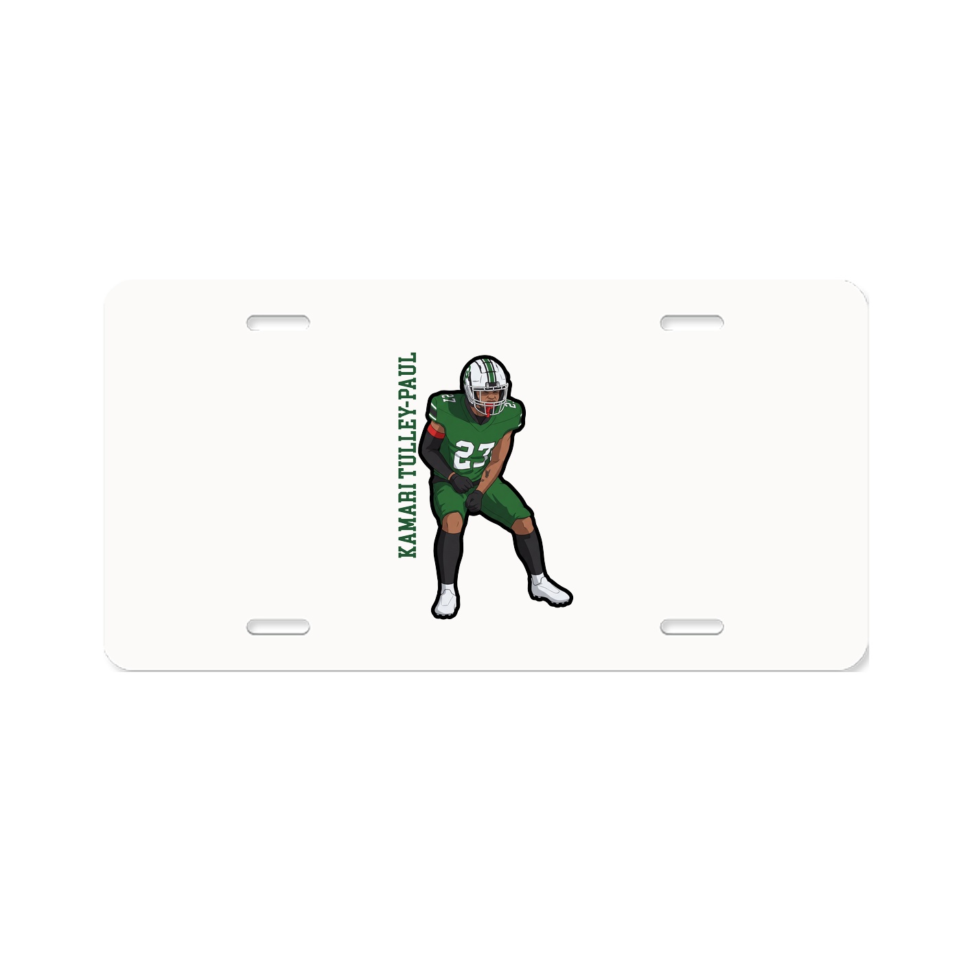 License Plate — Name Vertical in Classic