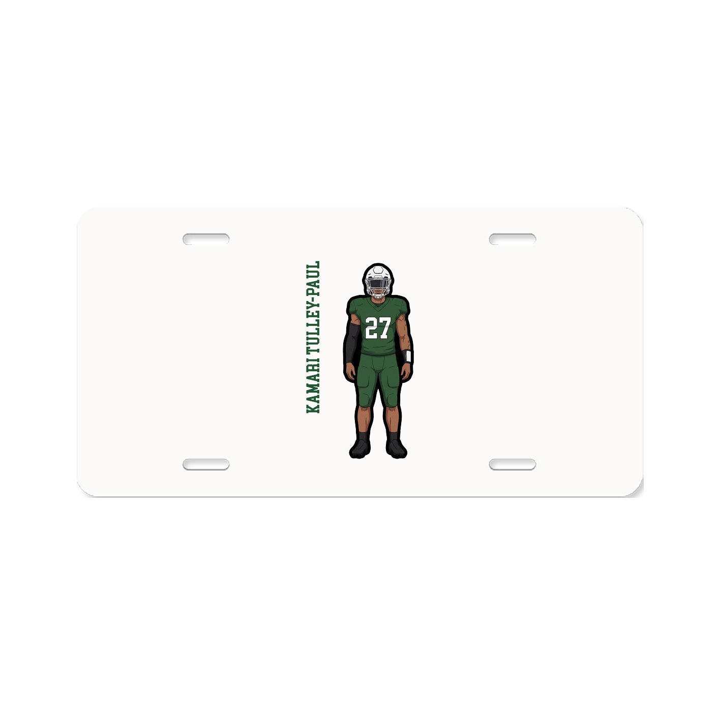 License Plate — Name Vertical in Classic
