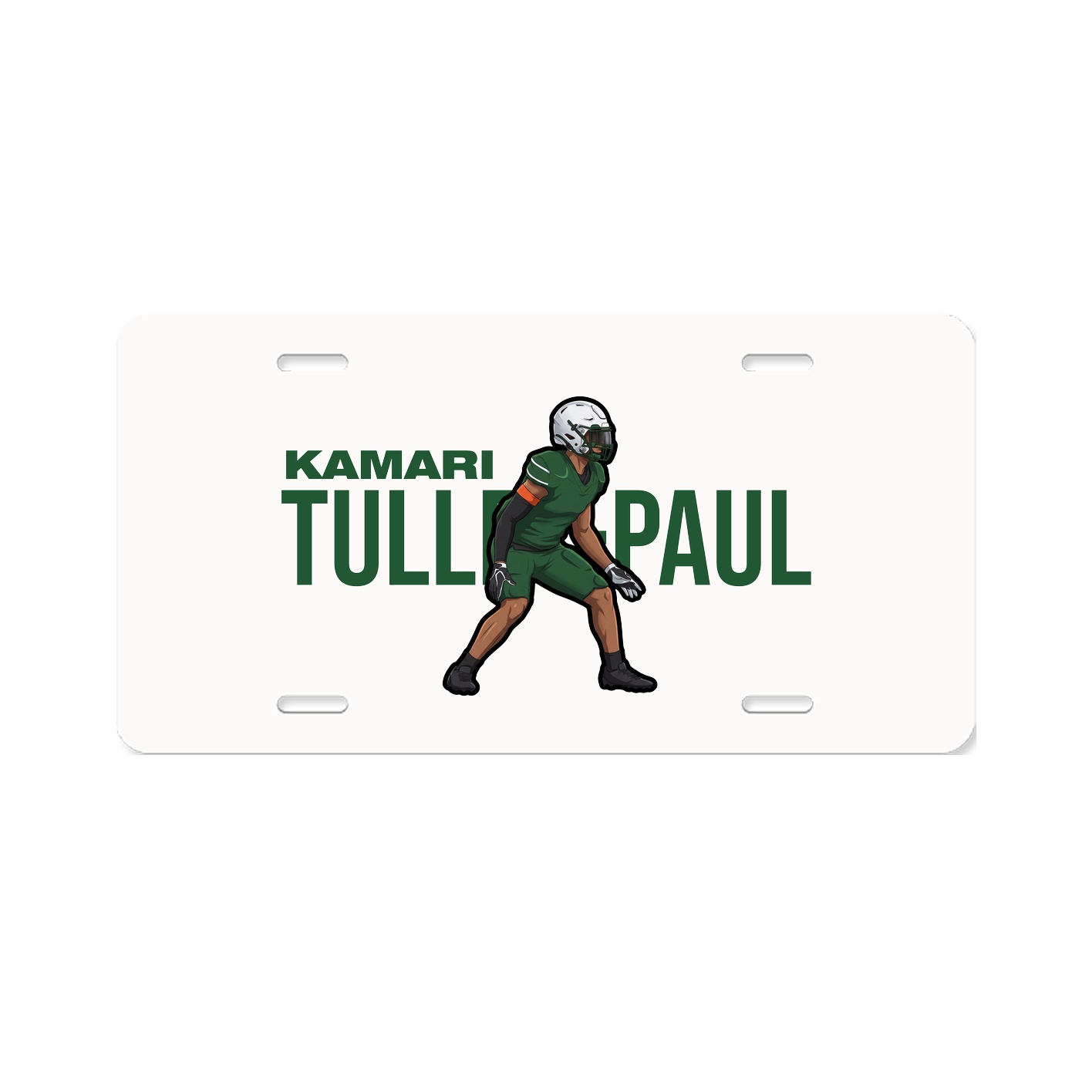 License Plate — Player Name in Classic