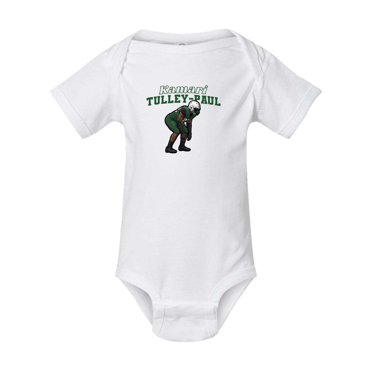 Baby Onesie — Name Arch in White