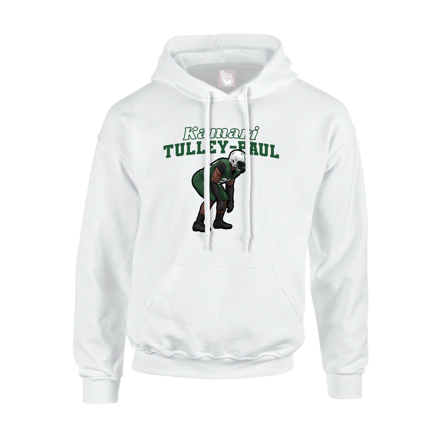 Hoodie — Name Arch in White