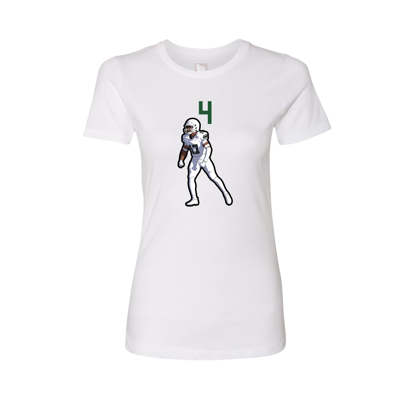 Womens Tee — Number Top in White