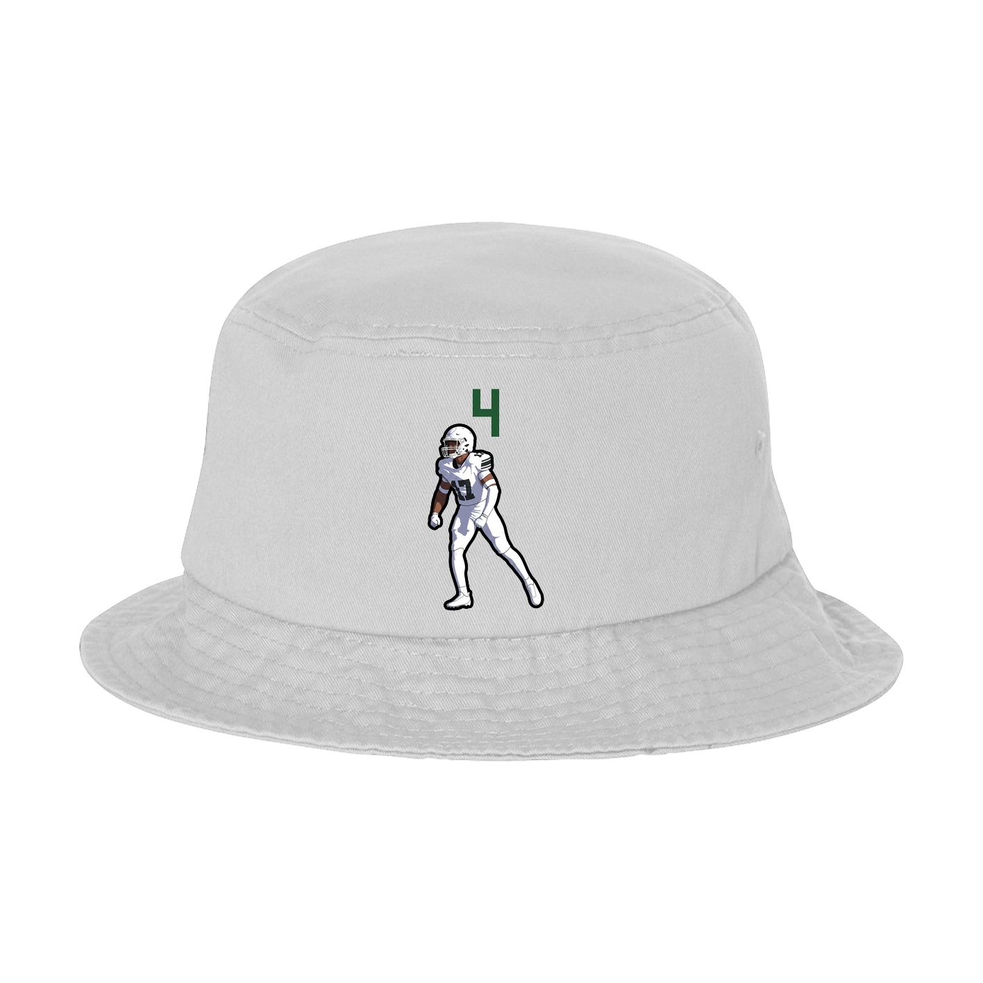 Bucket Cap — Number Top in White