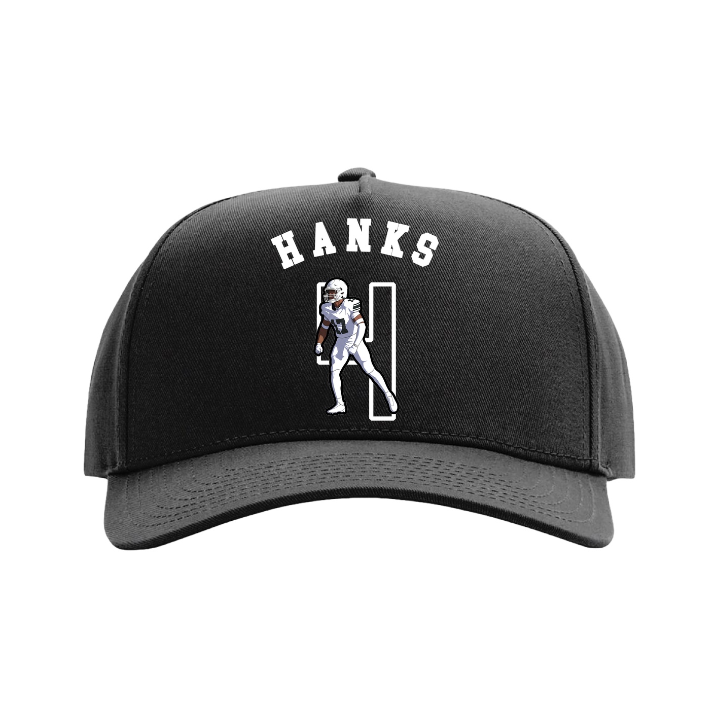Full Fabric Five-Panel Champ Cap — Shirsey Arch in Black