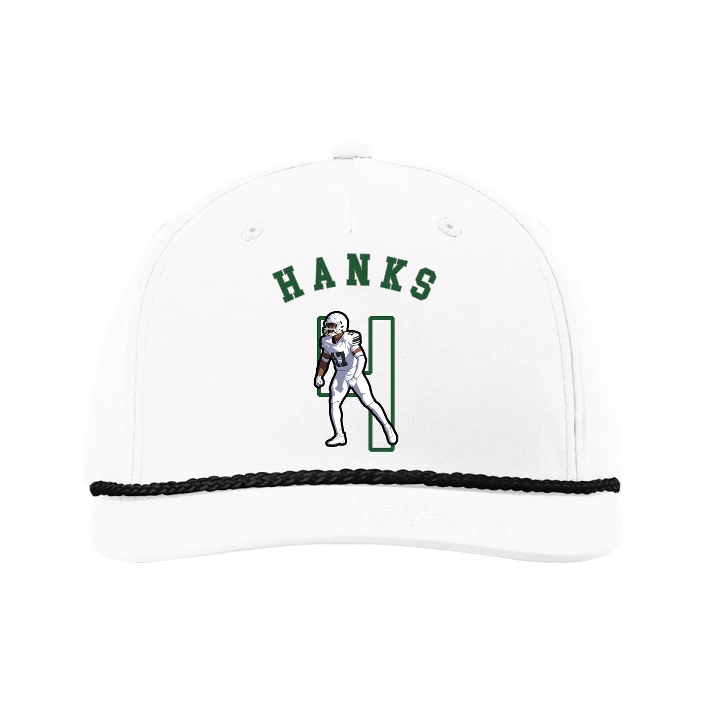 Five-Panel Classic Rope Cap — Shirsey Arch in White