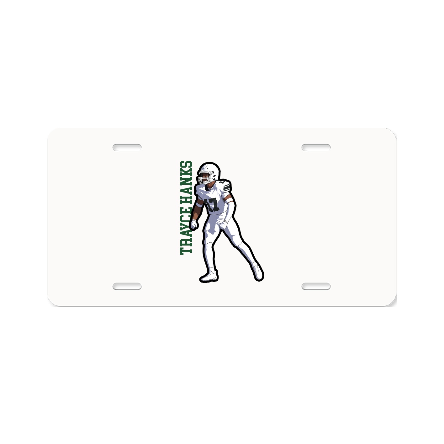 License Plate — Name Vertical in Classic