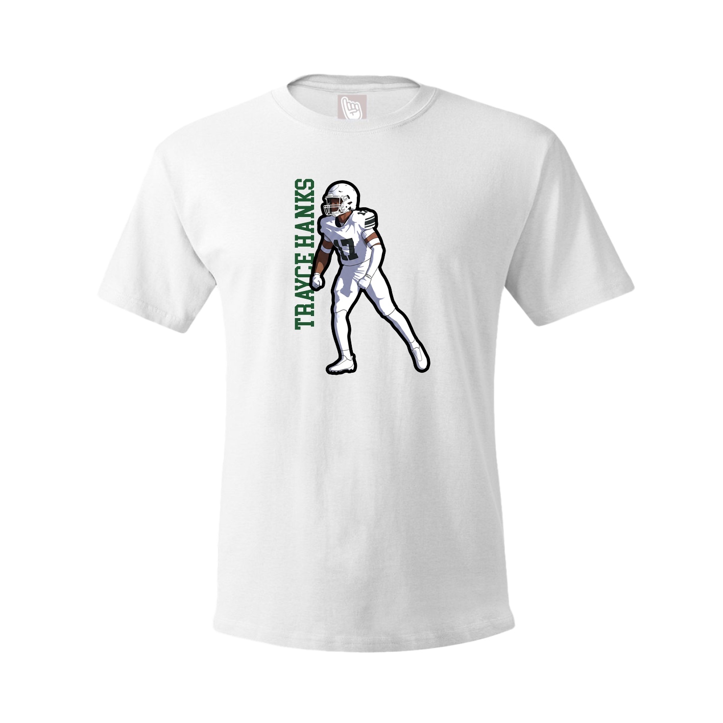 Tee — Name Vertical in White