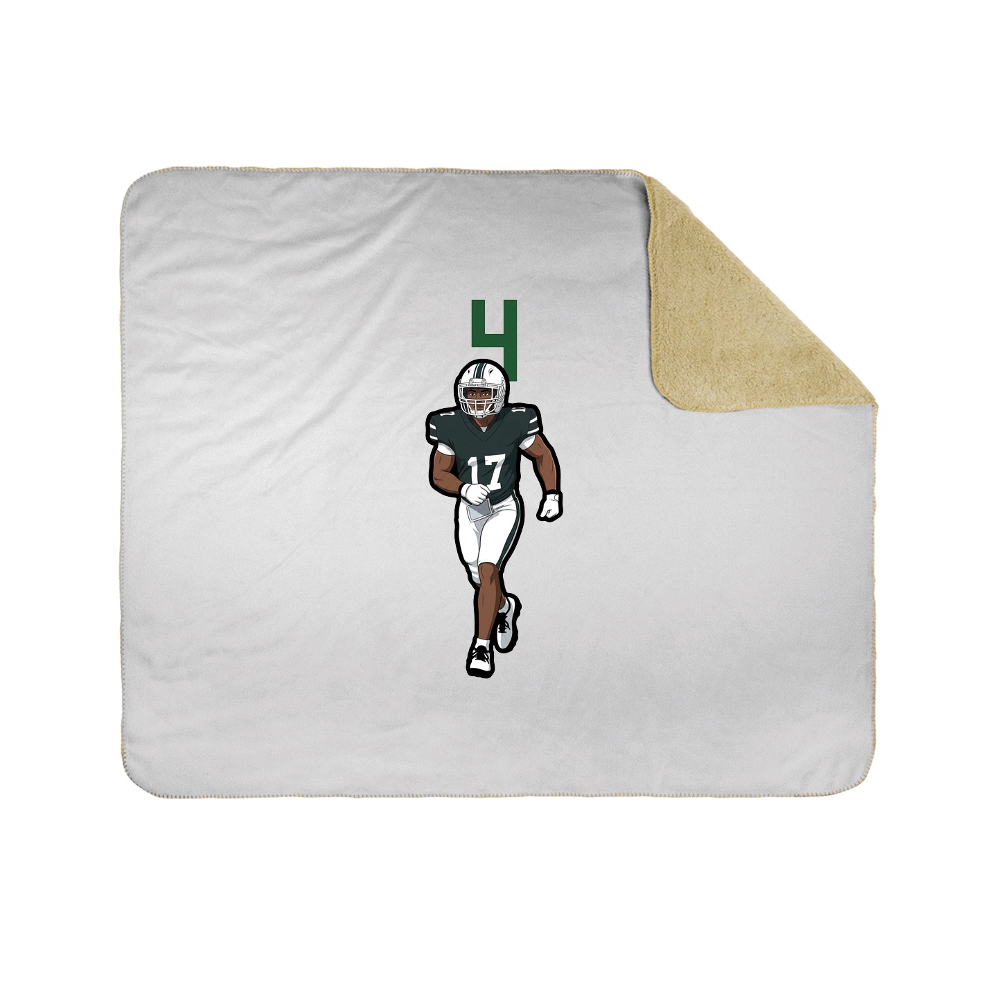 Throw Blanket — Number Top in White