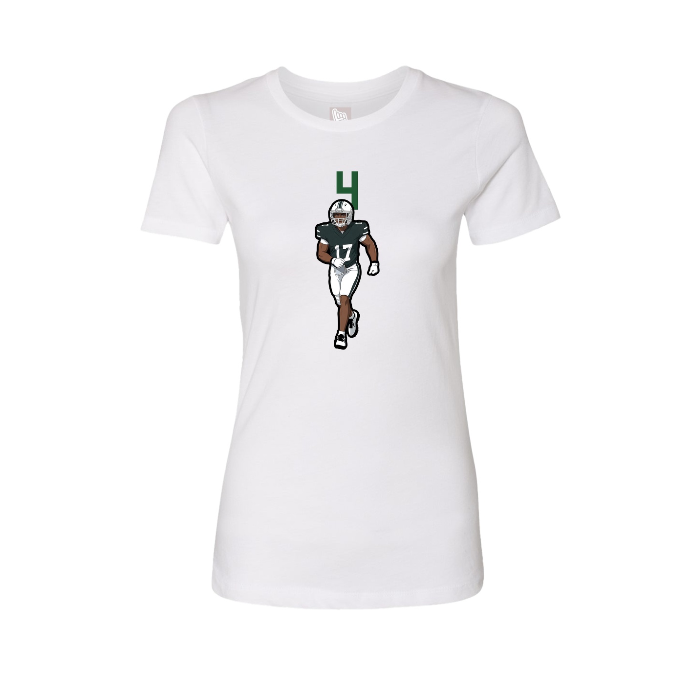 Womens Tee — Number Top in White