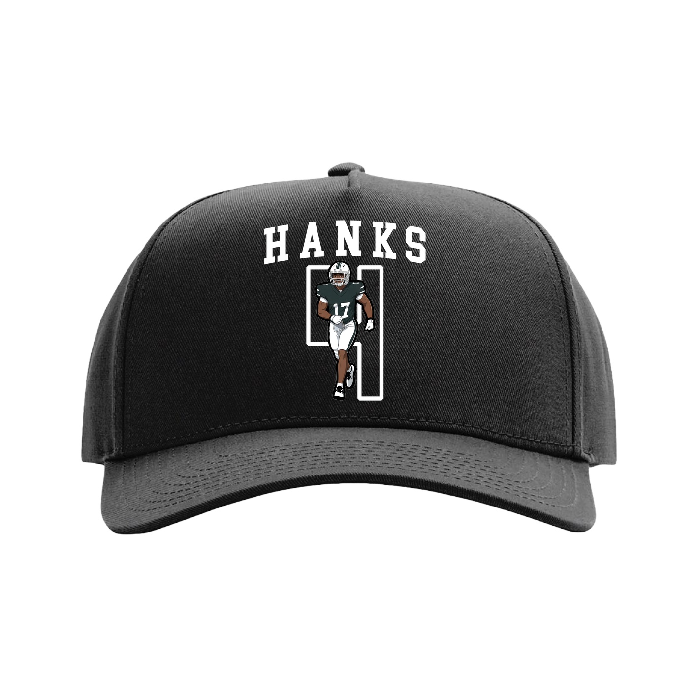 Full Fabric Five-Panel Champ Cap — Shirsey in Black