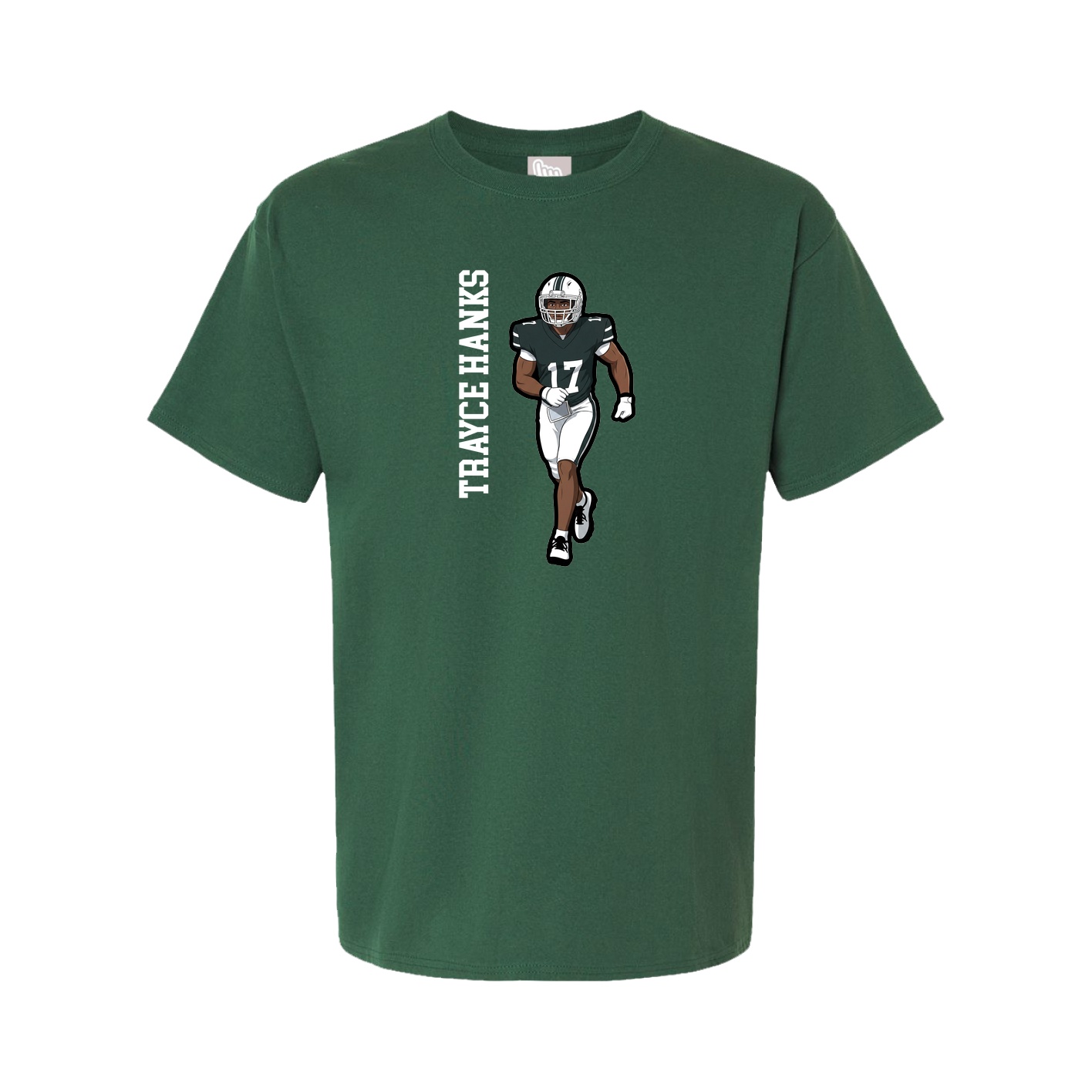 Youth Tee — Name Vertical in Green