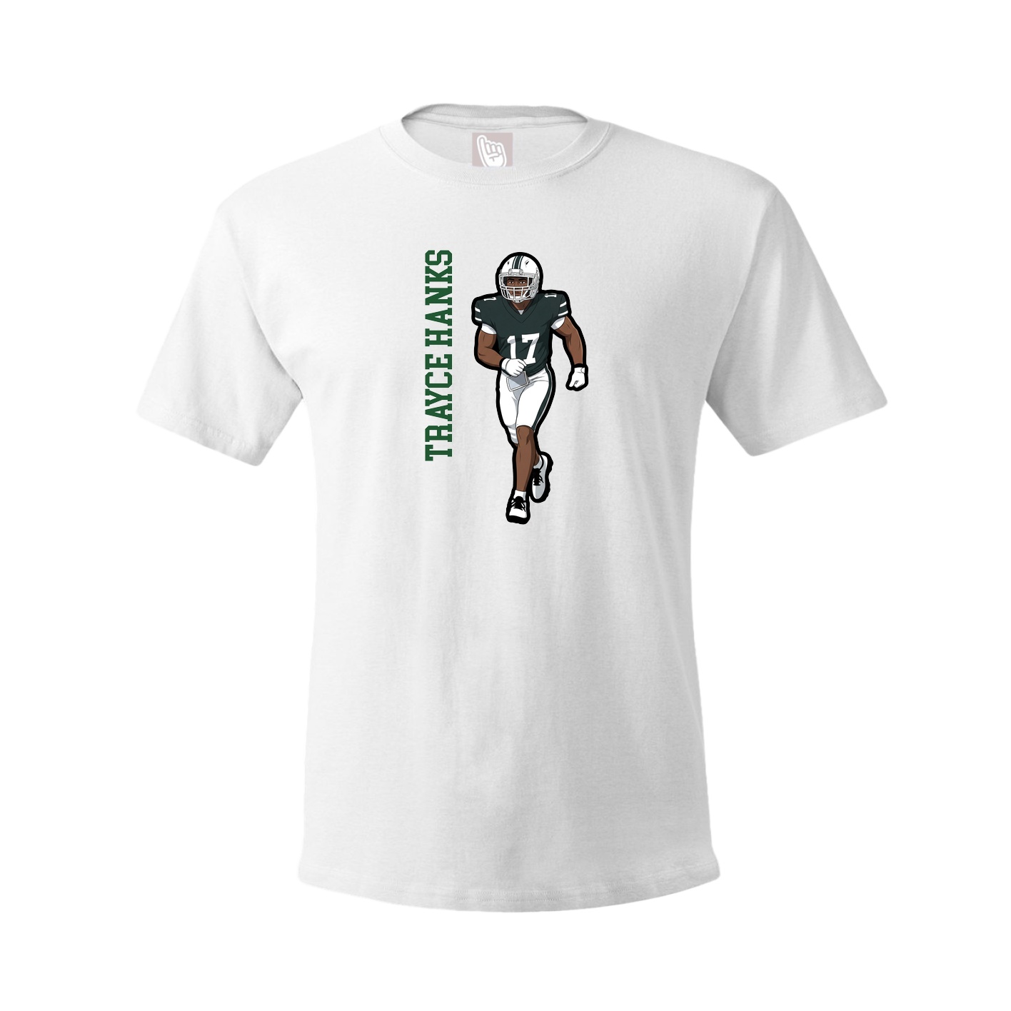 Youth Tee — Name Vertical in White