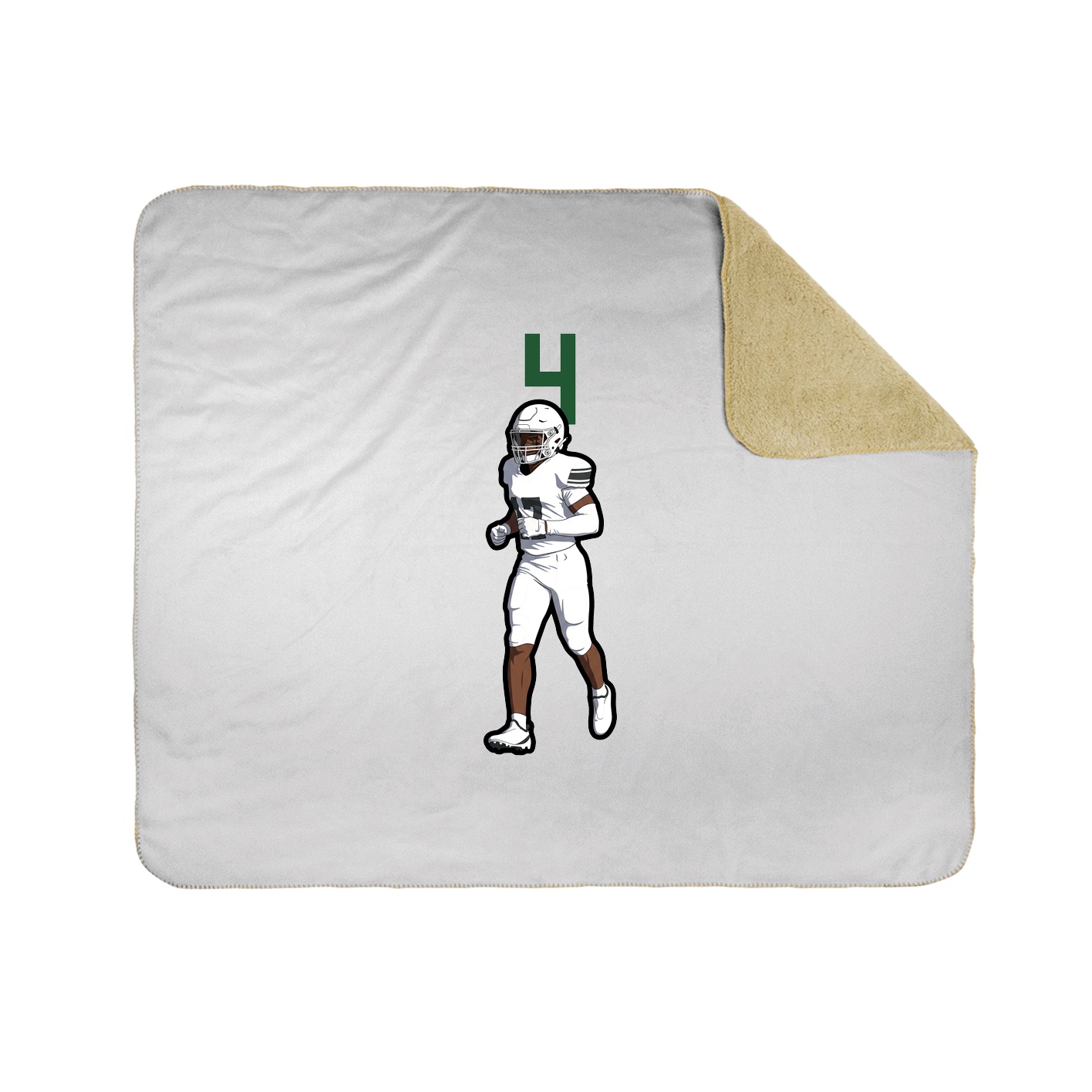 Throw Blanket — Number Top in White