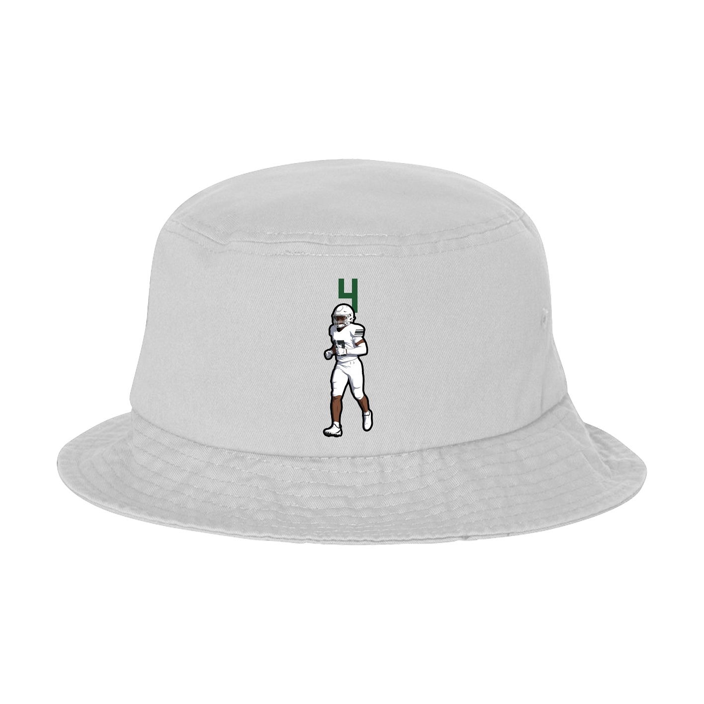 Bucket Cap — Number Top in White