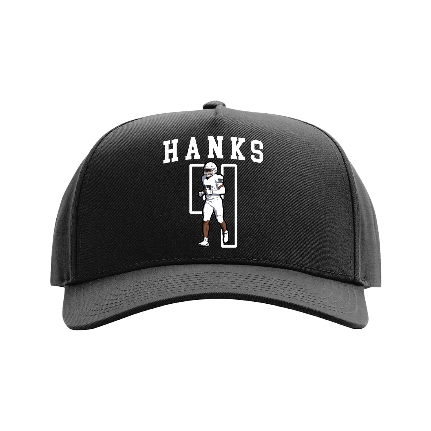 Full Fabric Five-Panel Champ Cap — Shirsey in Black