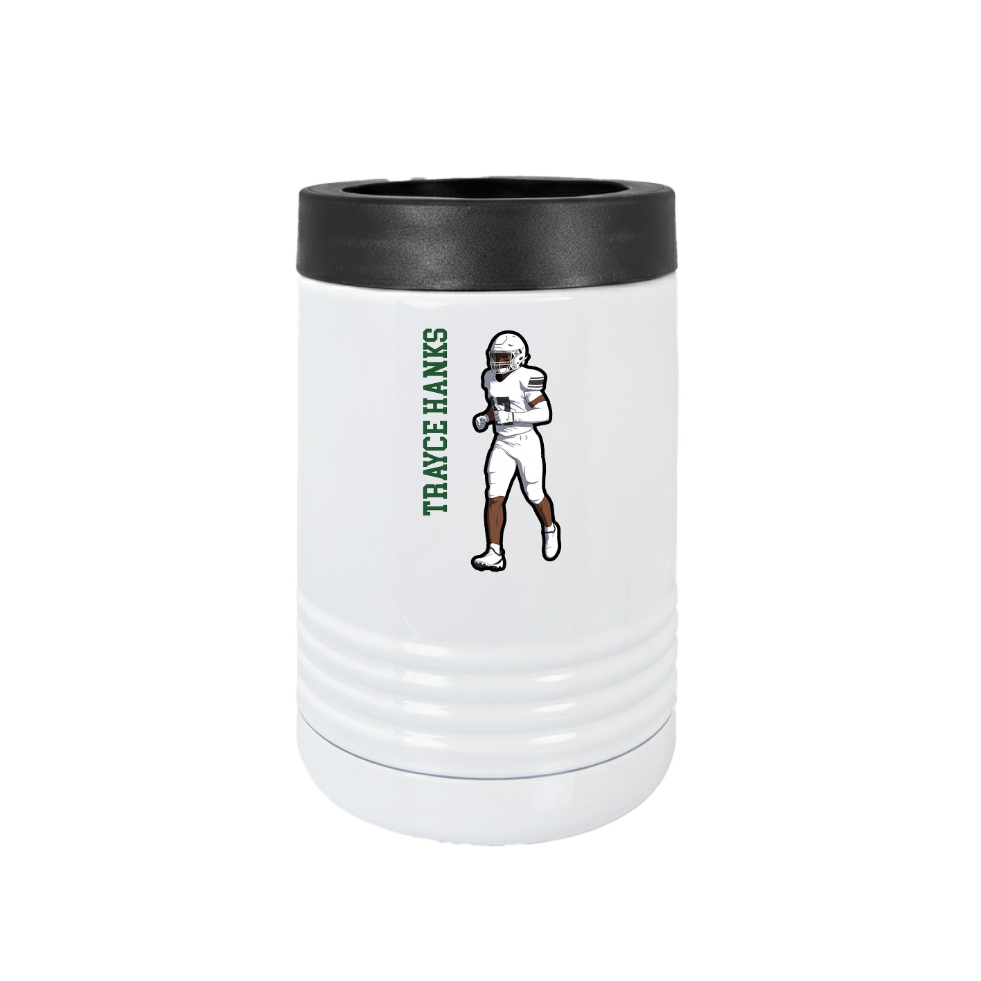 Beverage Holder — Name Vertical in White
