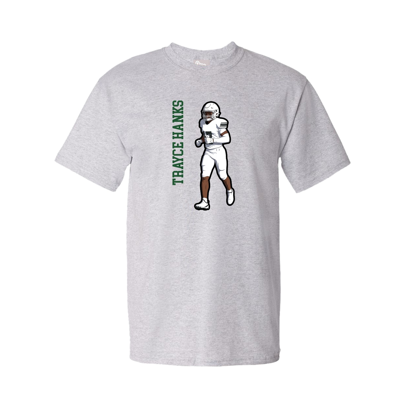 Youth Tee — Name Vertical in Grey