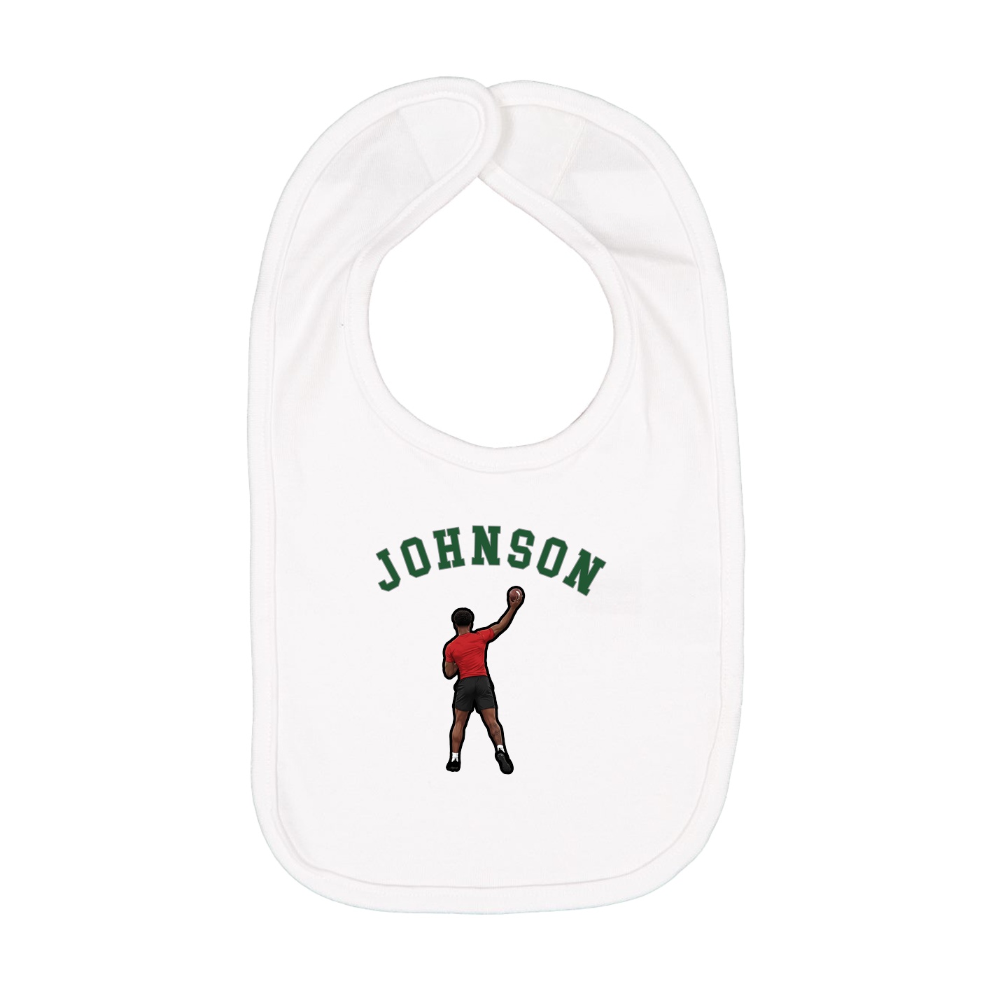 Infant Bib — Shirsey Arch in White