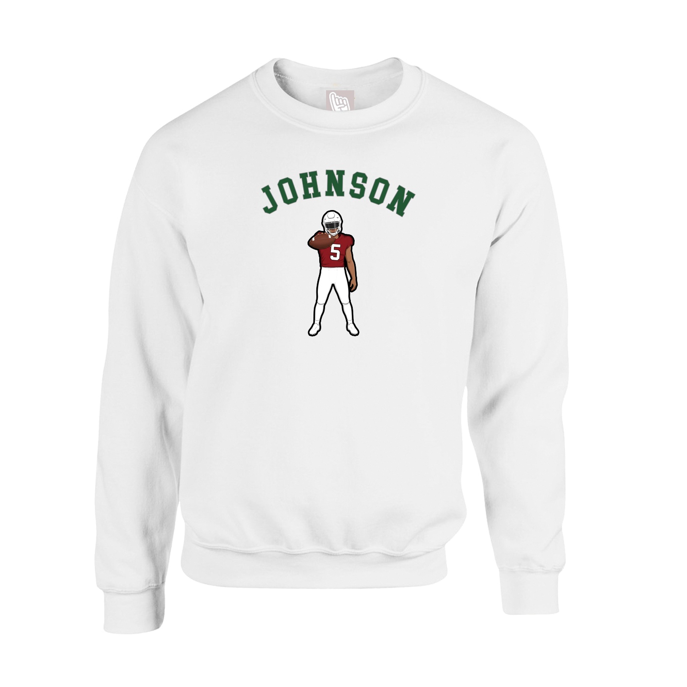 Fleece Crew — Shirsey Arch in White