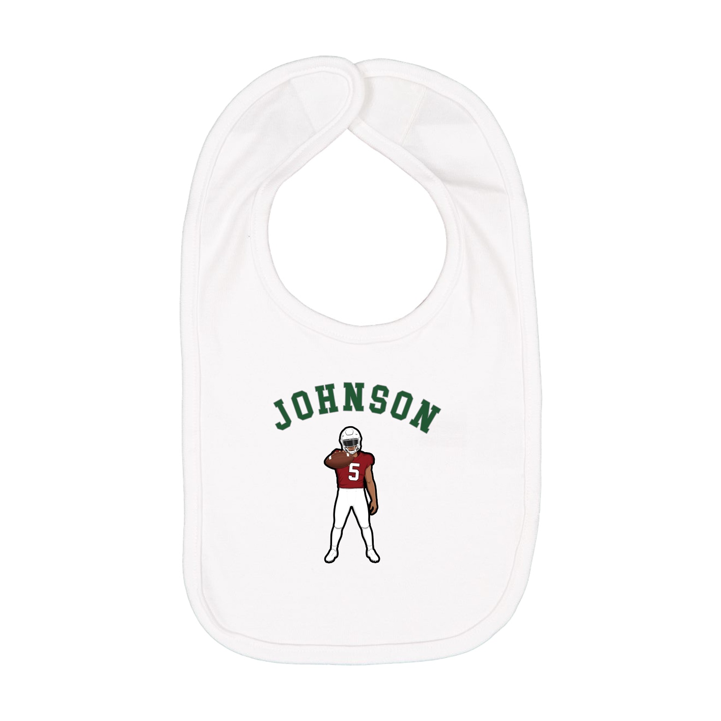 Infant Bib — Shirsey Arch in White