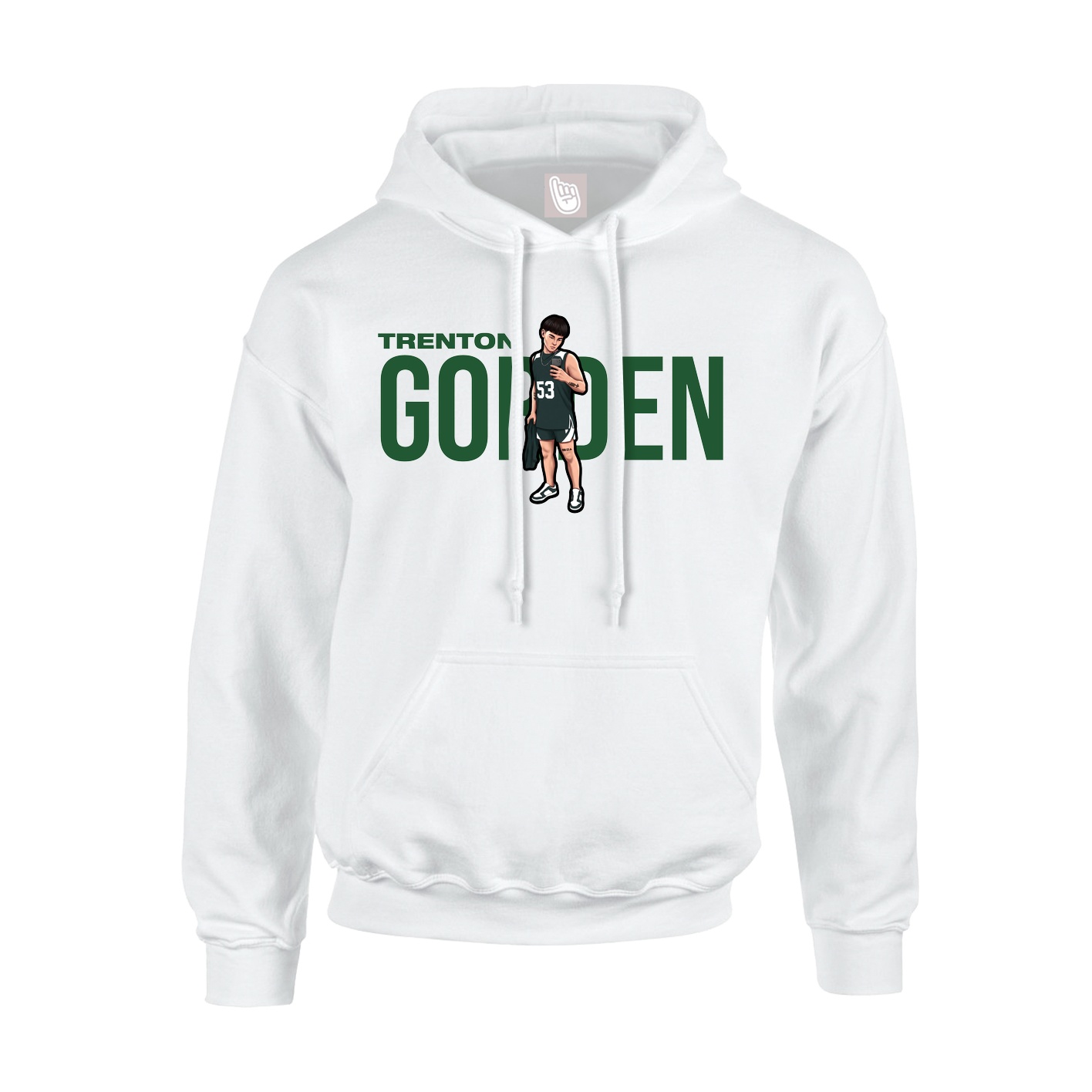 Youth Hoodie — Player Name in White