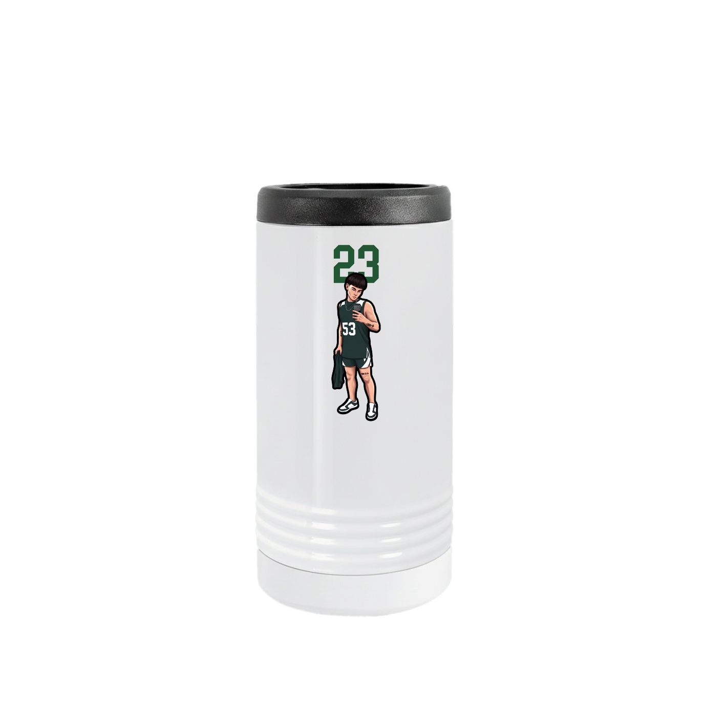 Slim Beverage Holder — Number Top in White