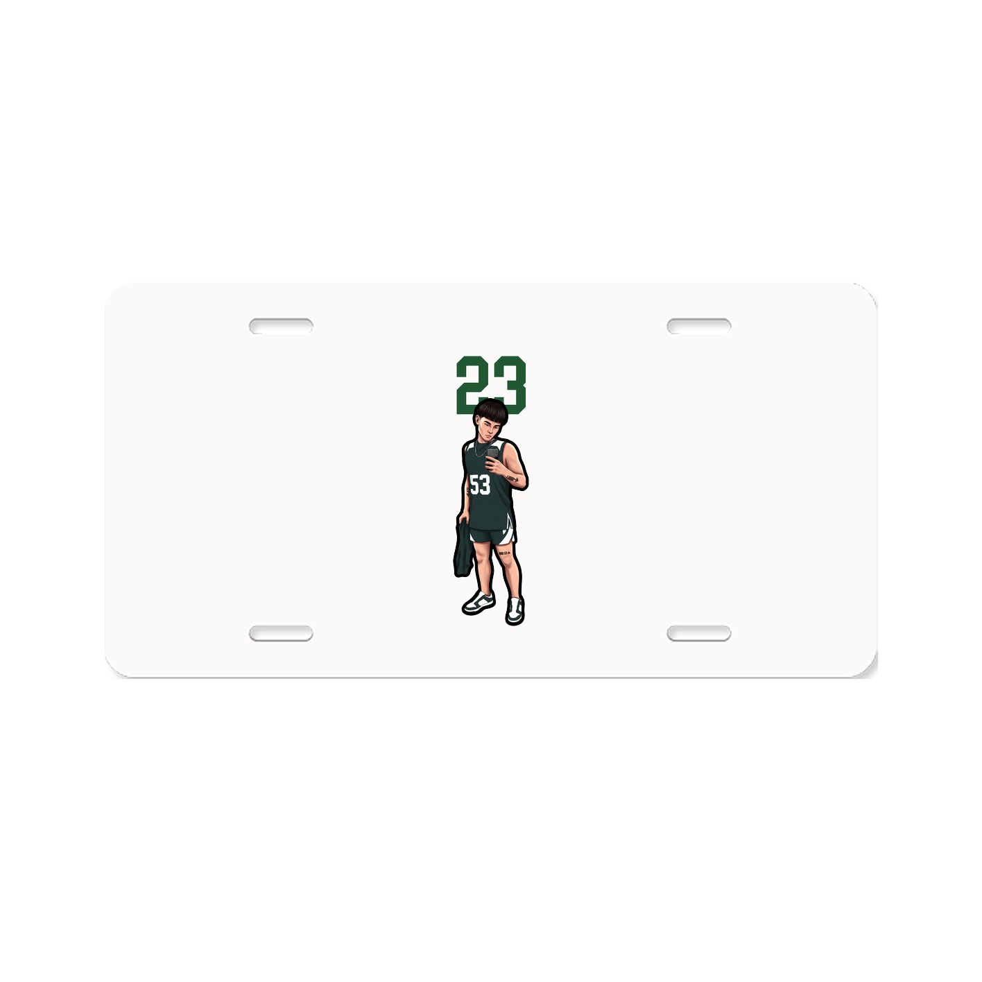 License Plate — Number Top in Classic
