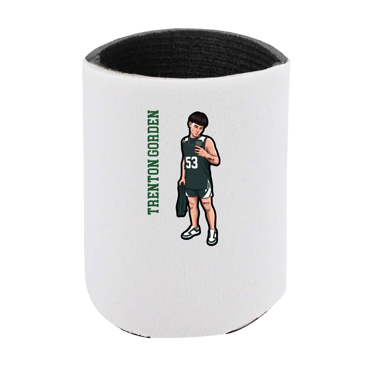 Can Holder — Name Vertical in White