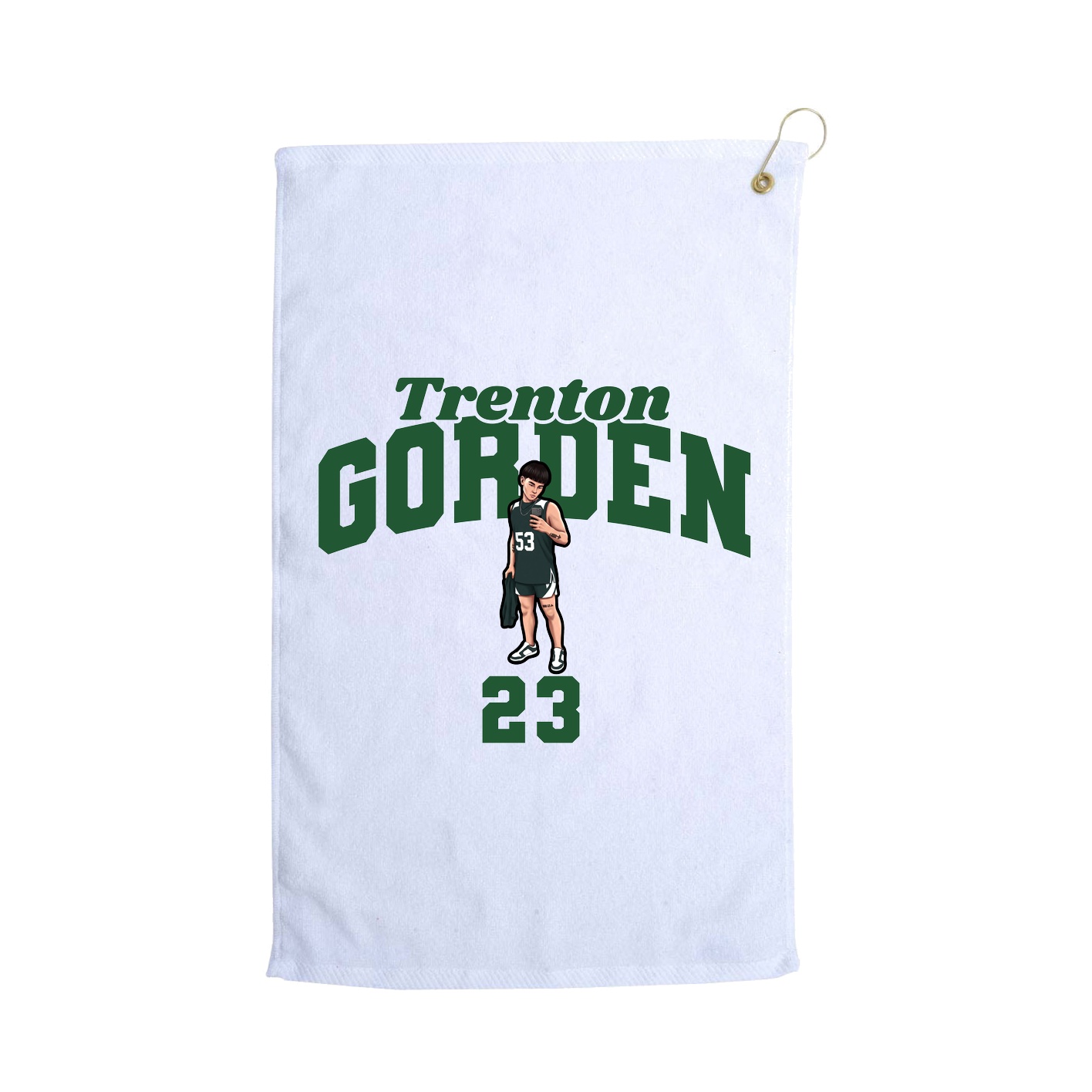 Golf Towel — Signature Arch in White