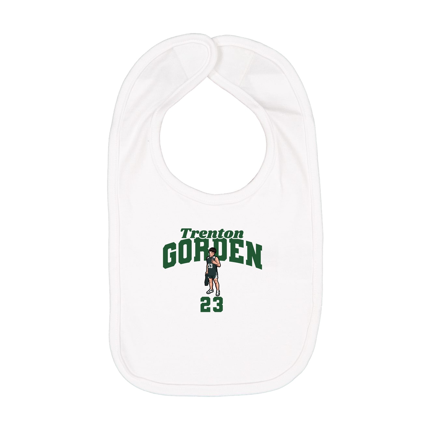 Infant Bib — Signature Arch in White