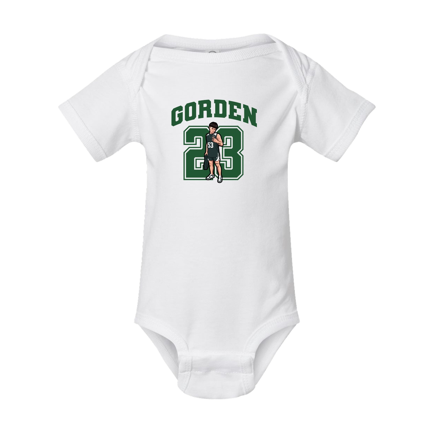 Baby Onesie — Number in White