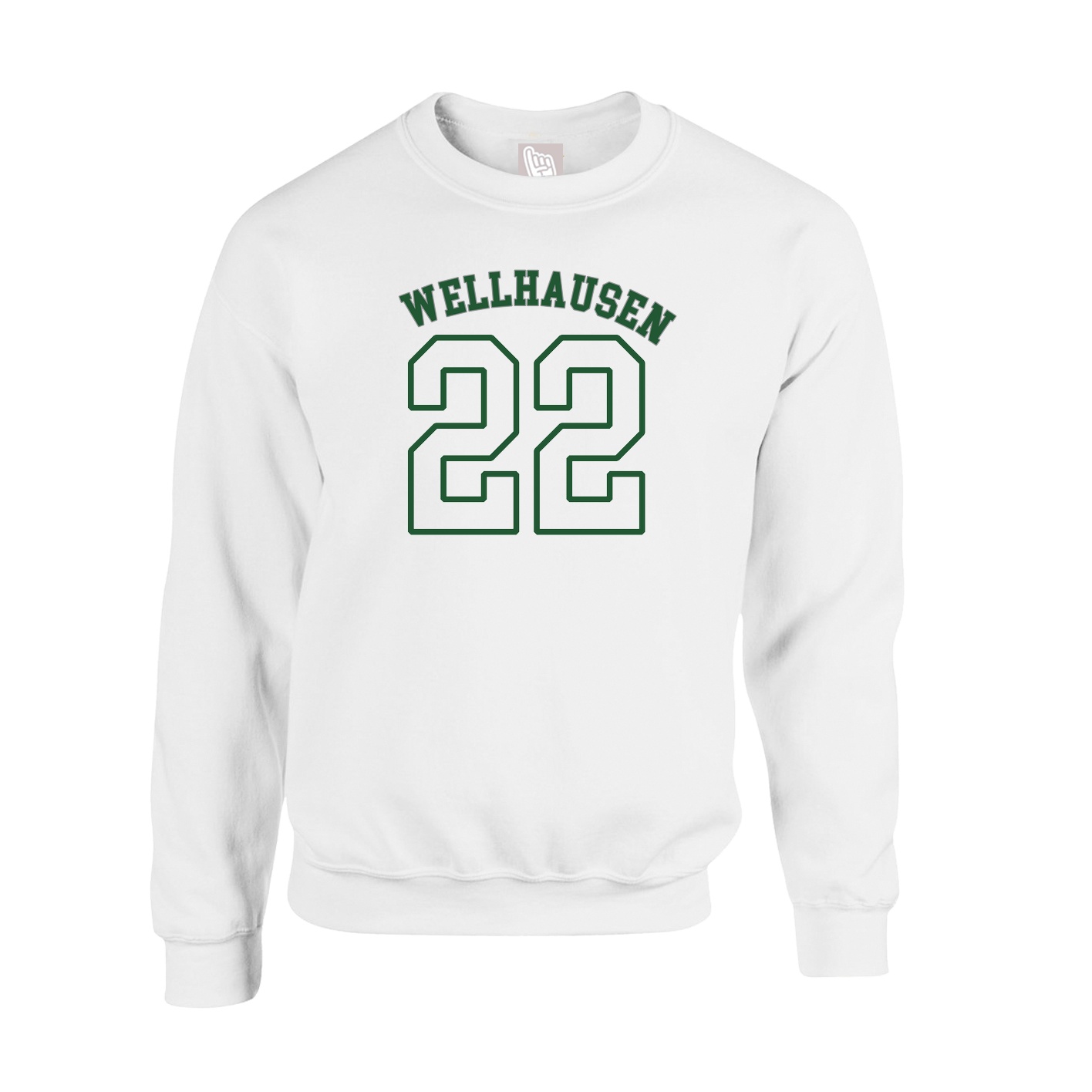 Fleece Crew — Shirsey Arch in White