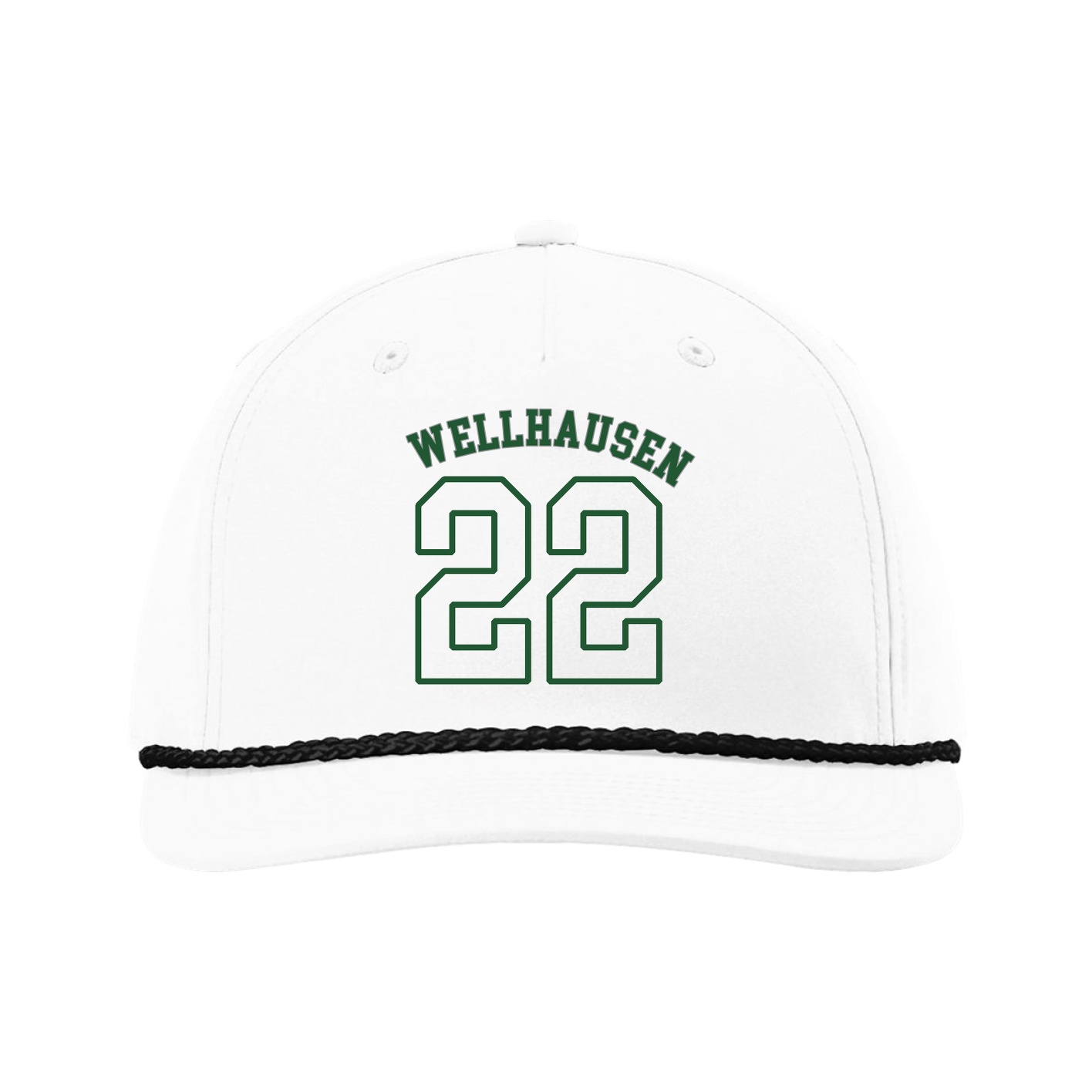 Five-Panel Classic Rope Cap — Shirsey Arch in White