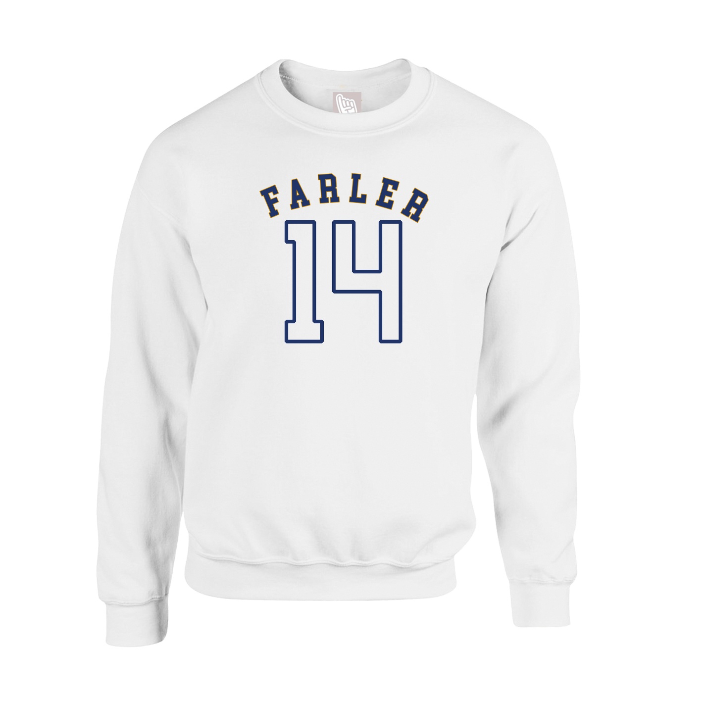 Fleece Crew — Shirsey Arch in White