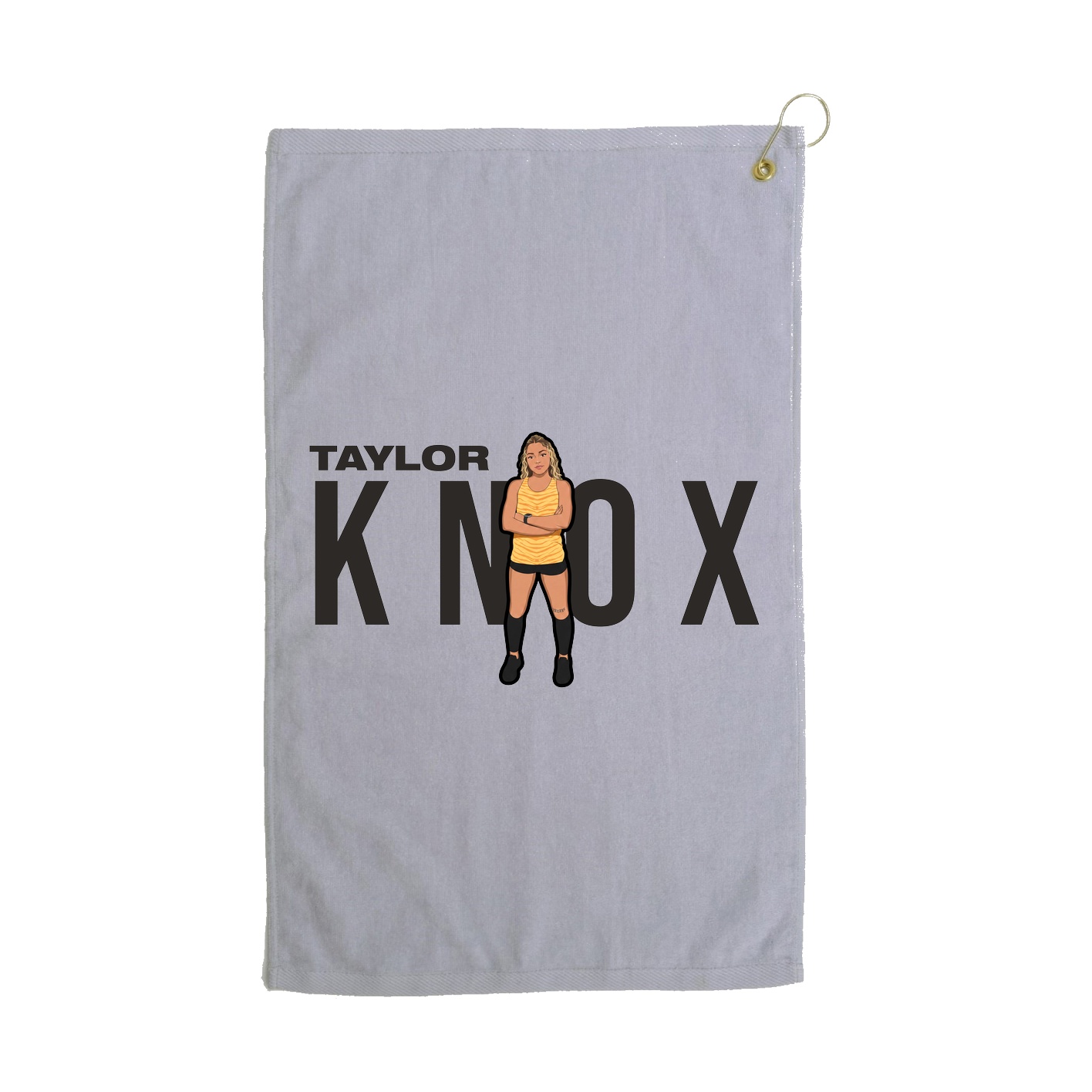 Golf Towel — Player Name in Grey
