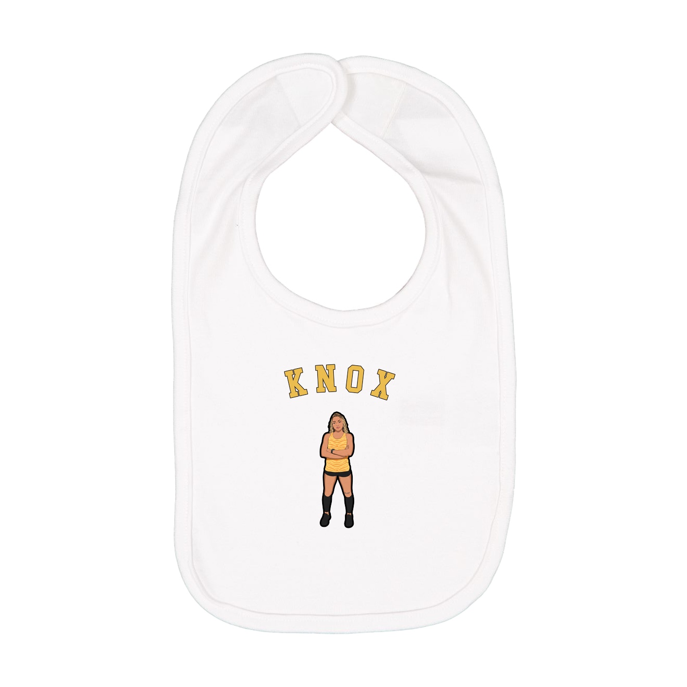 Infant Bib — Shirsey Arch in White