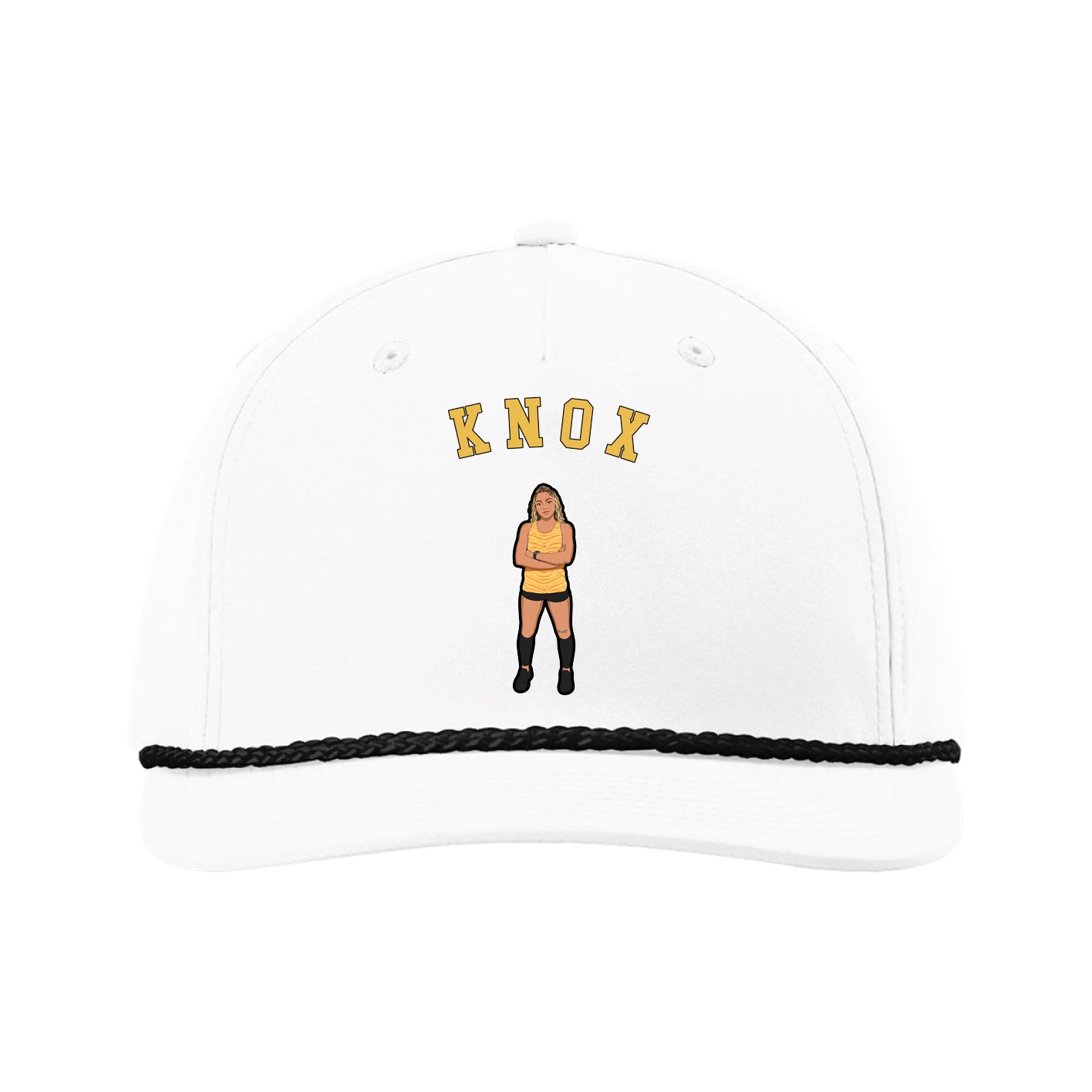 Five-Panel Classic Rope Cap — Shirsey Arch in White