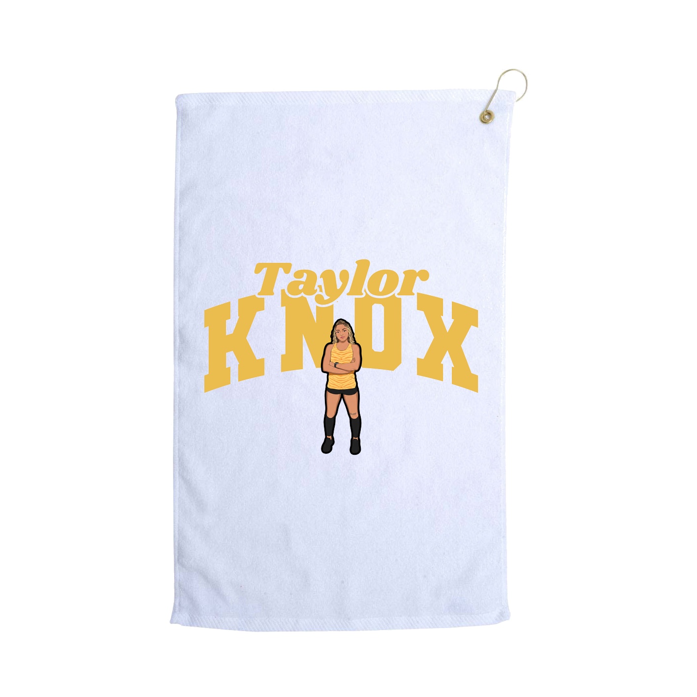 Golf Towel — Signature Arch in White