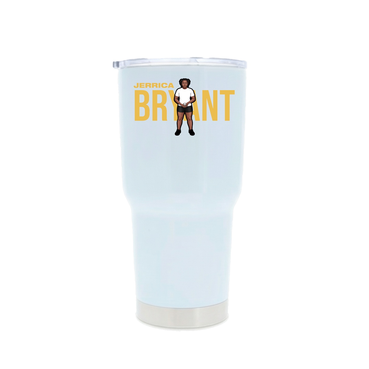 30oz Stainless Steel Tumbler — Player Name in White