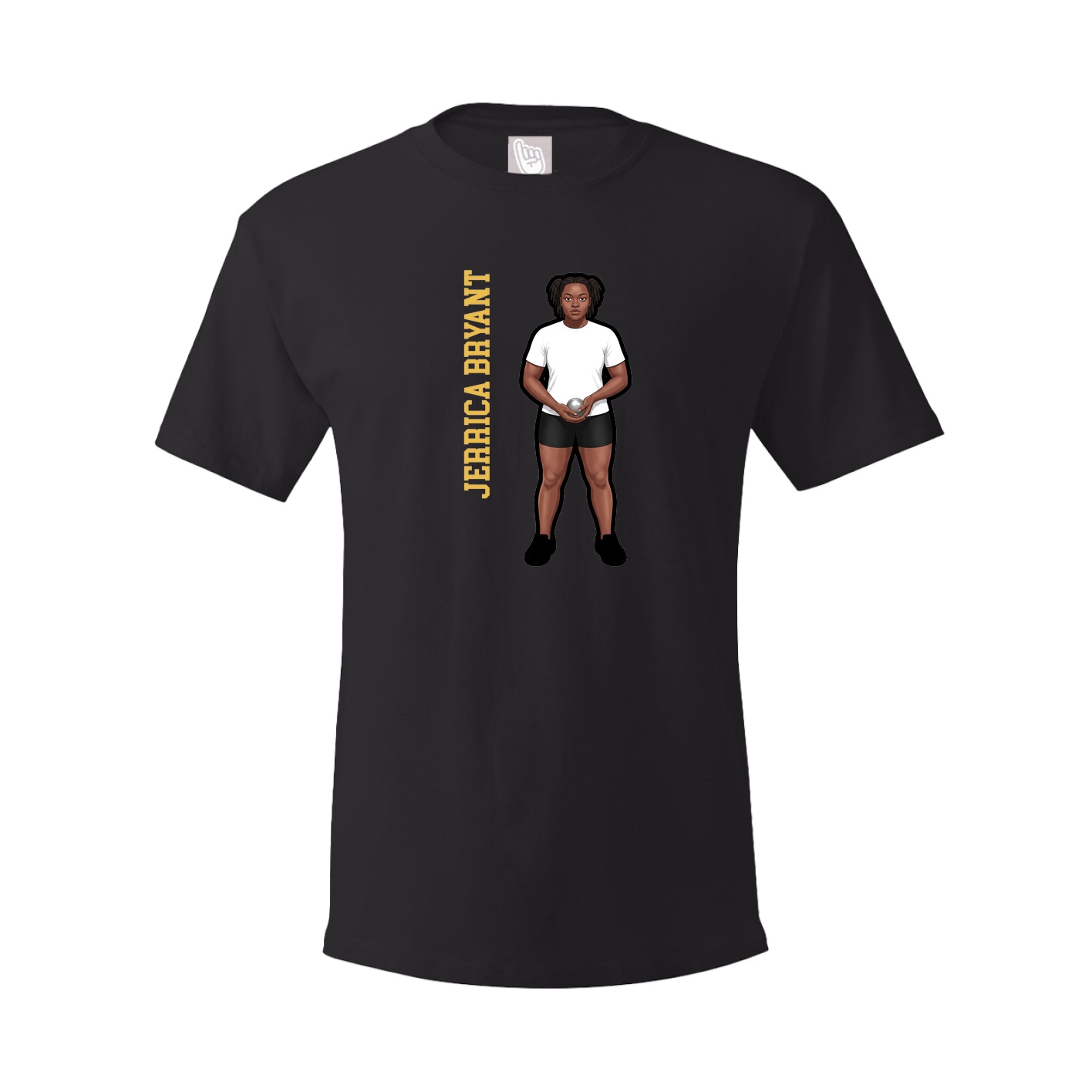 Youth Tee — Name Vertical in Black