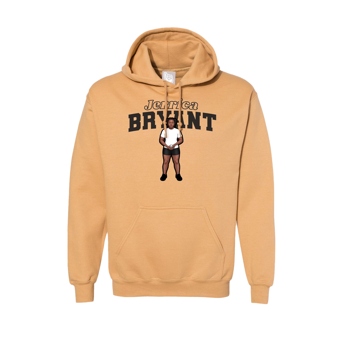 Hoodie — Name Arch in Vegas Gold