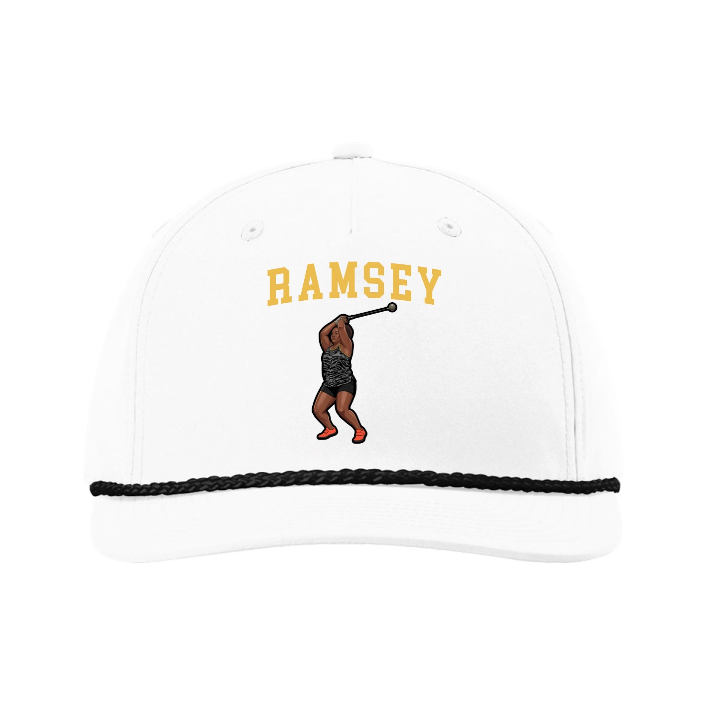 Five-Panel Classic Rope Cap — Shirsey in White