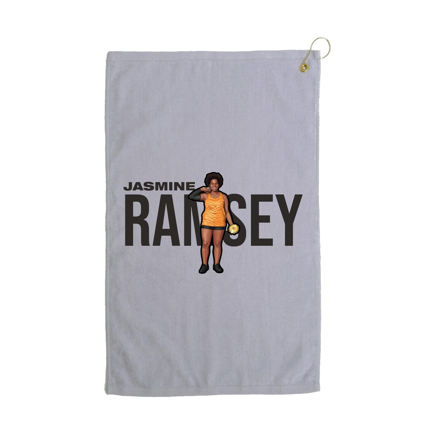 Golf Towel — Player Name in Grey