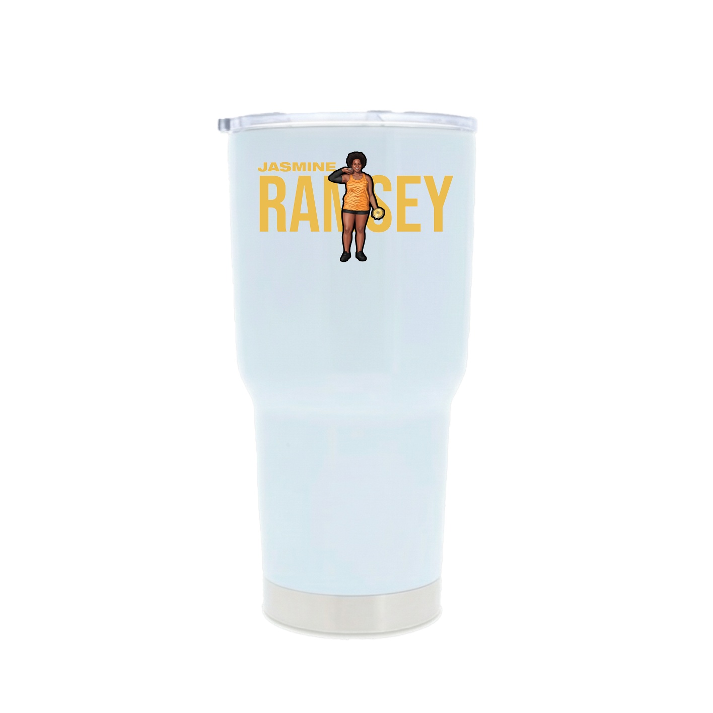 30oz Stainless Steel Tumbler — Player Name in White