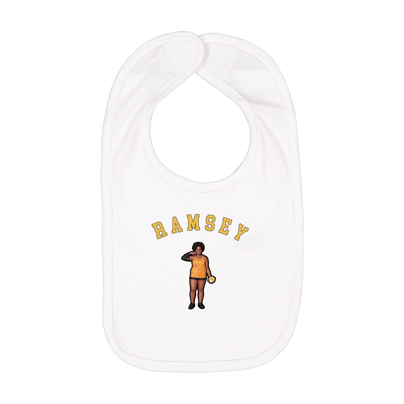 Infant Bib — Shirsey Arch in White