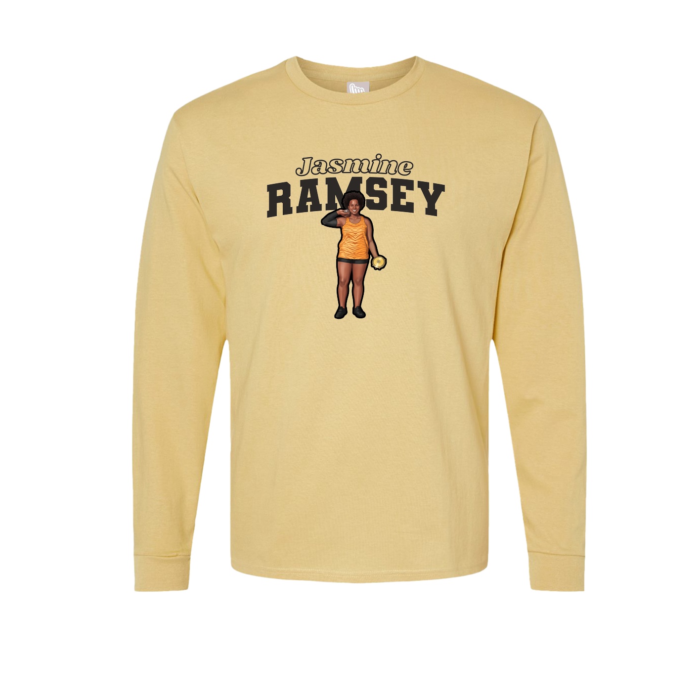 Long Sleeve Tee — Name Arch in Vegas Gold