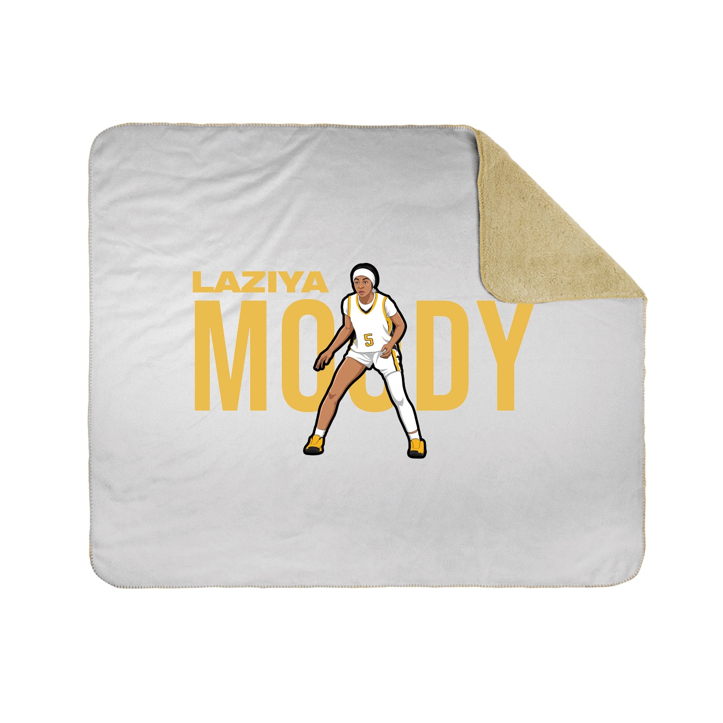 Throw Blanket — Player Name in White